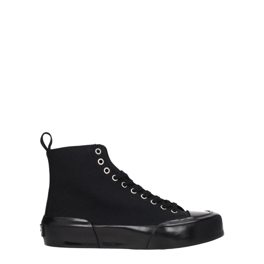 Jil Sander – Hohe Sneakers aus schwarzem Stoff
