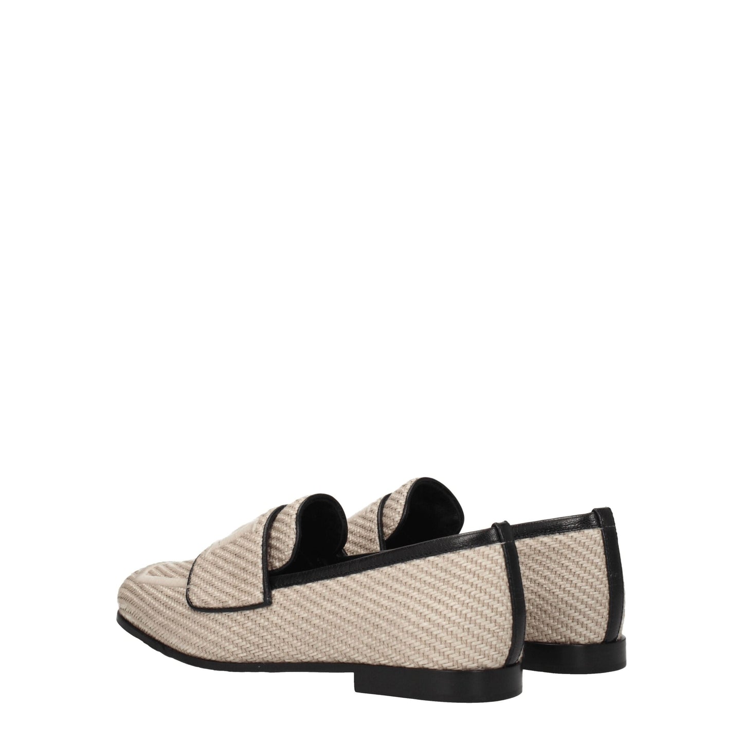 Mocassins à enfiler en tissu beige Max Mara