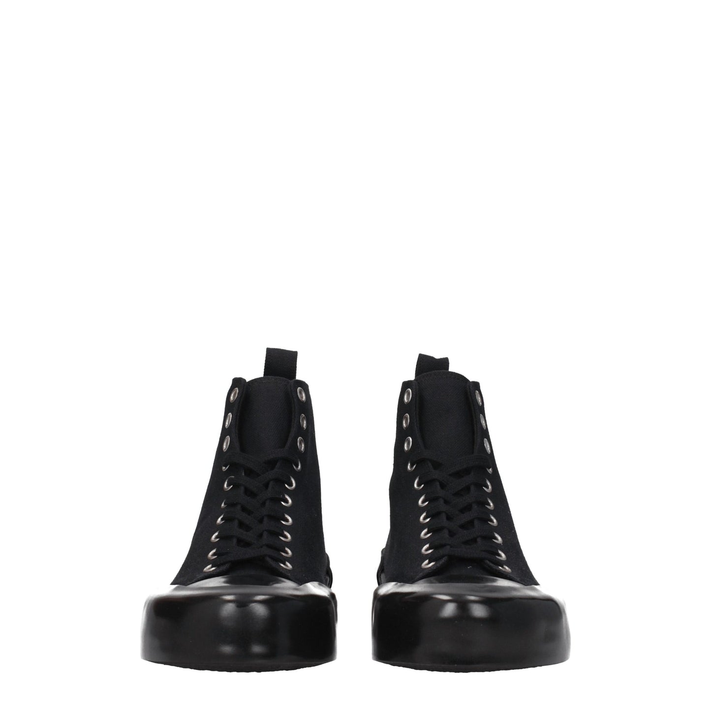 Baskets montantes en tissu noir Jil Sander