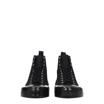 Baskets montantes en tissu noir Jil Sander