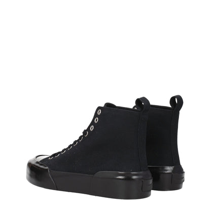 Baskets montantes en tissu noir Jil Sander