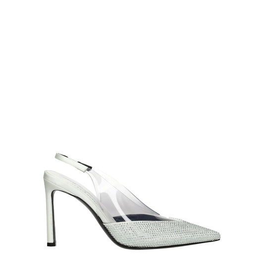 Escarpins à talons hauts en satin vert Sergio Rossi