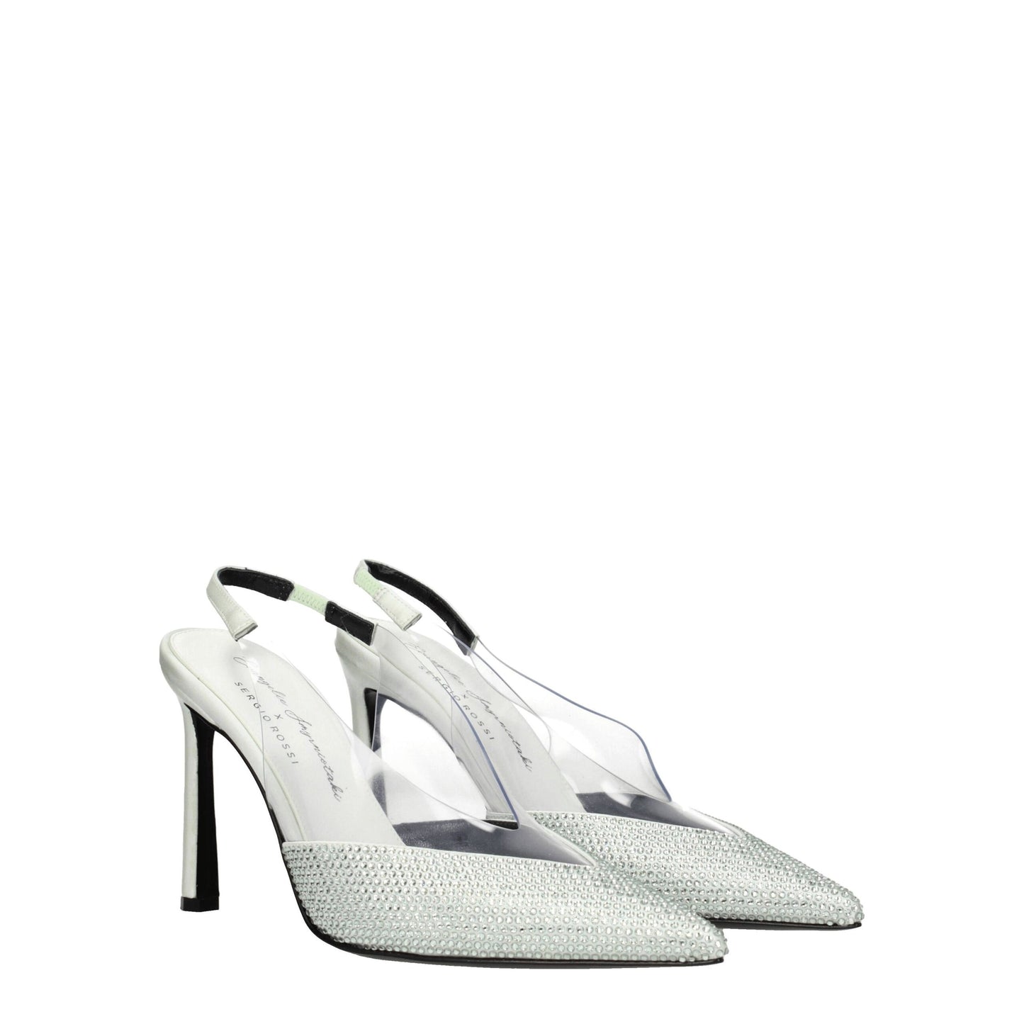 Escarpins à talons hauts en satin vert Sergio Rossi