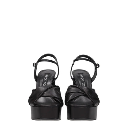 Sergio Rossi - Plateformes en cuir noir