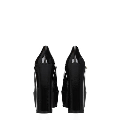 Stuart Weitzman Black Leather Platforms Pumps