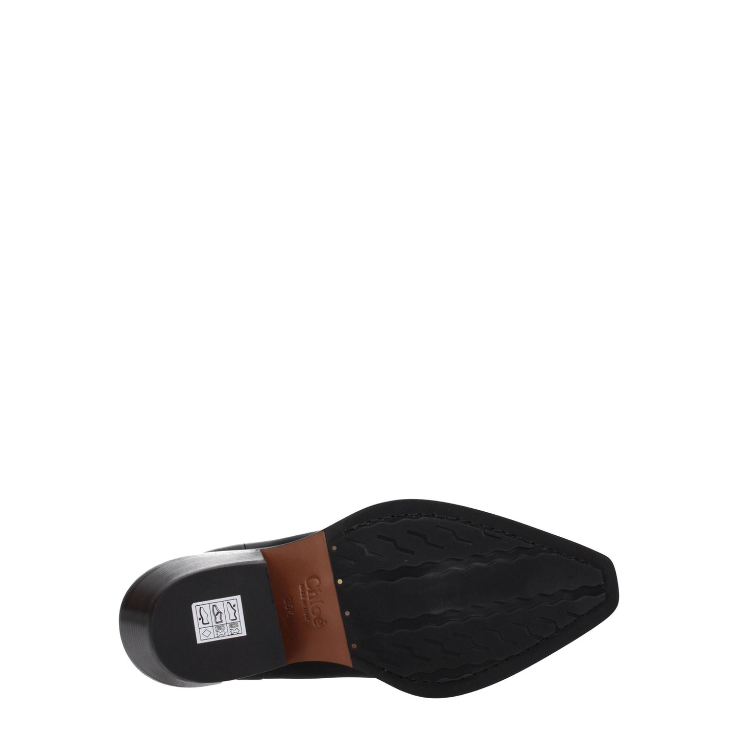 Schwarze Lederstiefeletten von Chloé