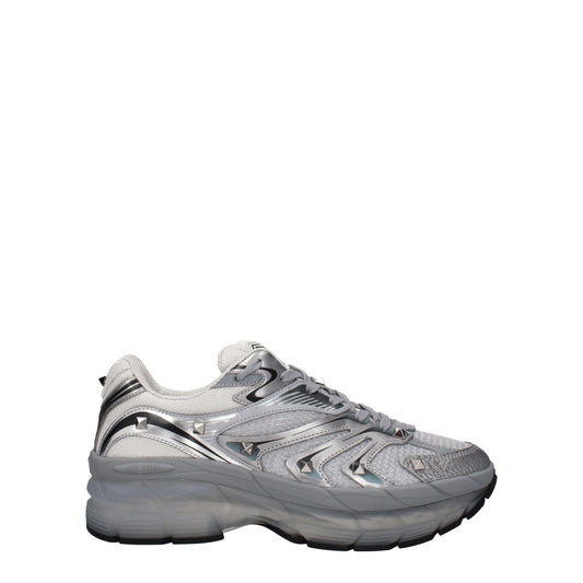 Valentino Garavani – Sportliche Sneakers aus grauem Stoff
