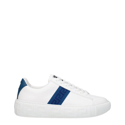 Versace Weiße niedrige Lederschuhe