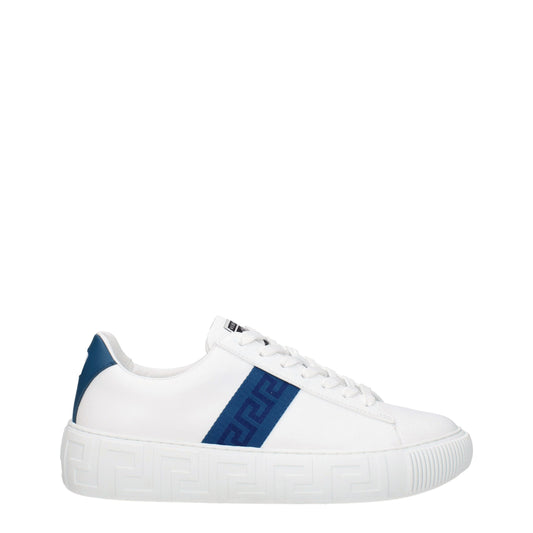 Versace Weiße niedrige Lederschuhe