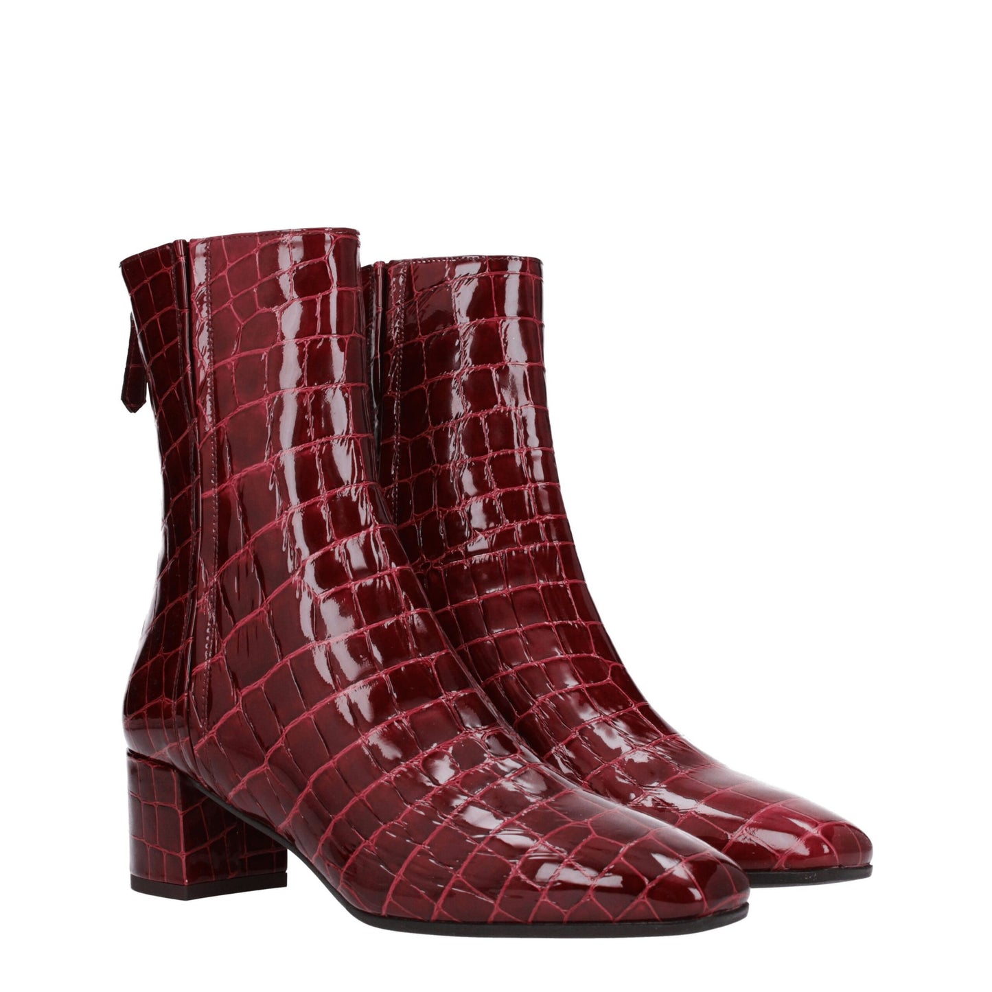 Bottines en cuir rouge Aquazzura