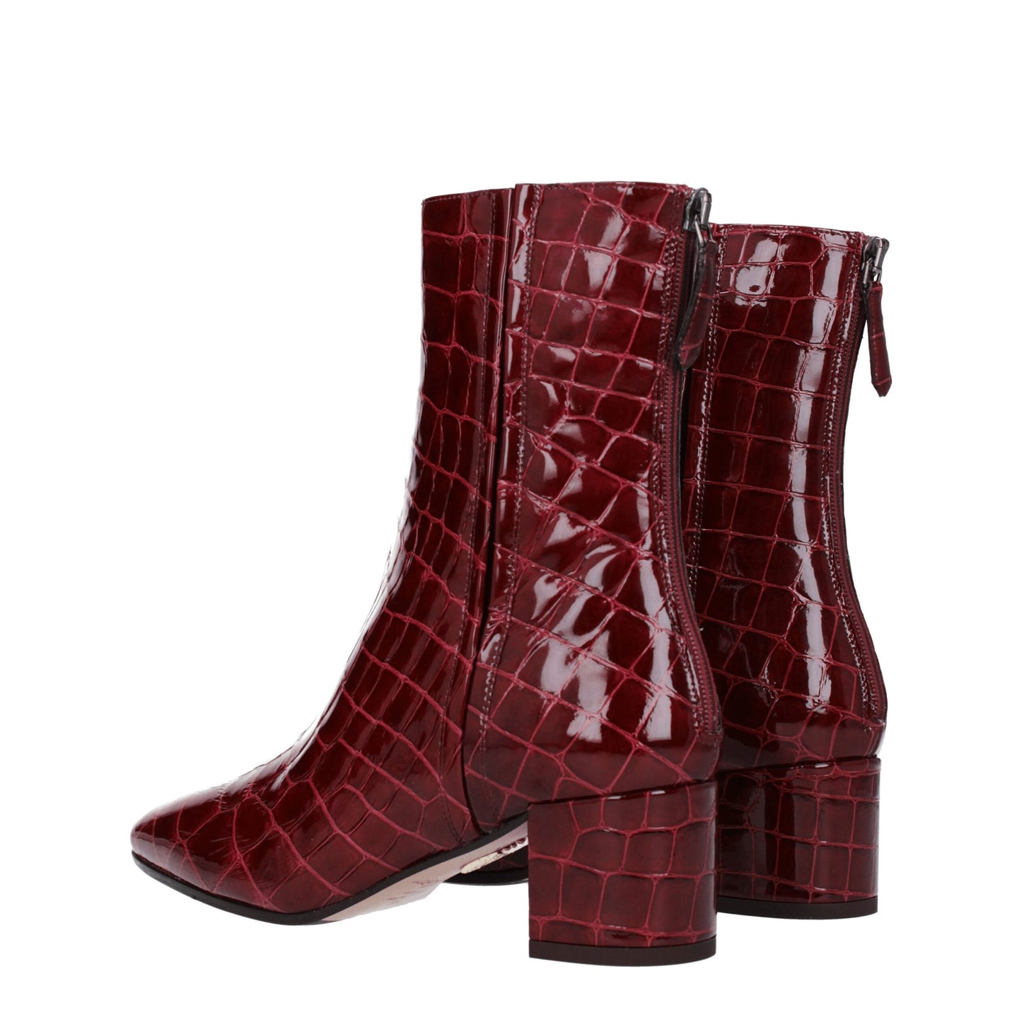 Bottines en cuir rouge Aquazzura
