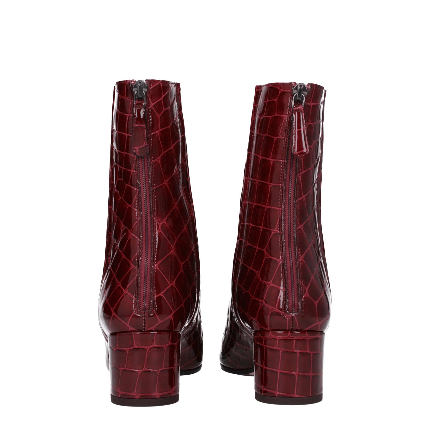 Bottines en cuir rouge Aquazzura