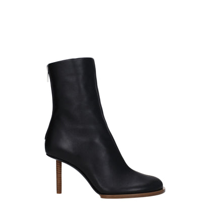 Jacquemus – Schwarze Lederstiefeletten