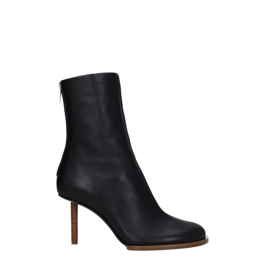 Jacquemus – Schwarze Lederstiefeletten