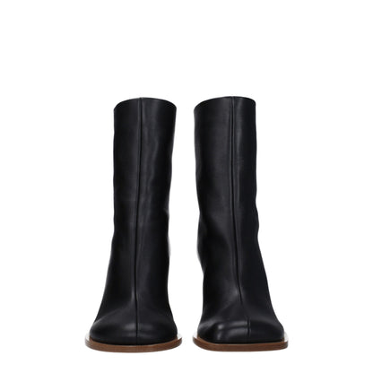 Jacquemus – Schwarze Lederstiefeletten