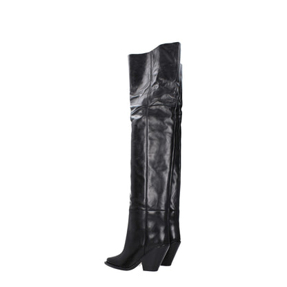 Cuissardes en cuir noir Isabel Marant
