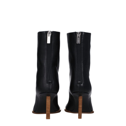 Jacquemus – Schwarze Lederstiefeletten