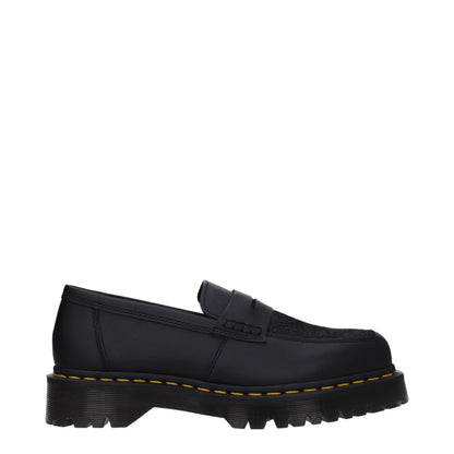 Mocassins à enfiler en cuir noir Dr. Martens