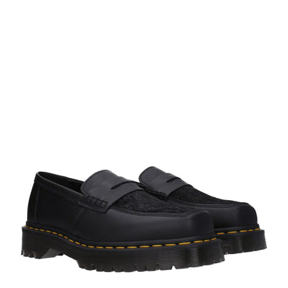 Mocassins à enfiler en cuir noir Dr. Martens