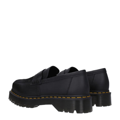 Mocassins à enfiler en cuir noir Dr. Martens