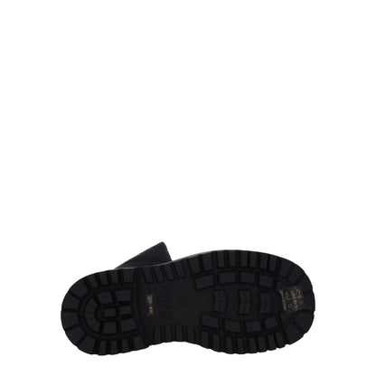 Versace Jeans Black Polyethylene Ankle Boots