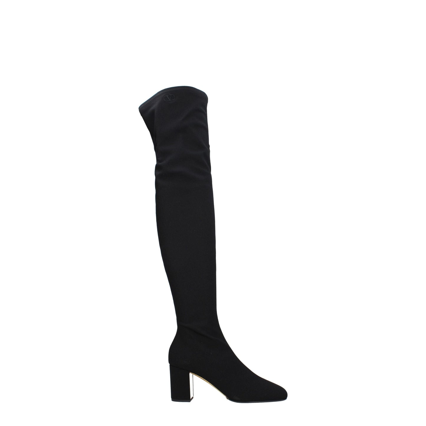 Valentino Garavani Overknee-Stiefel aus schwarzem Stoff