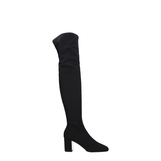 Valentino Garavani Overknee-Stiefel aus schwarzem Stoff