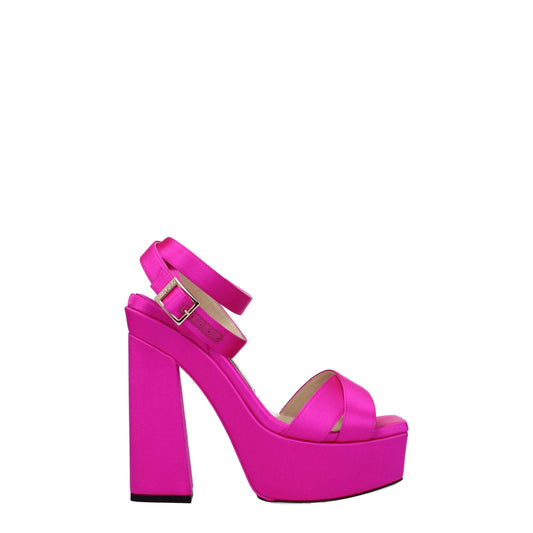 Jimmy Choo Rosa Satin-Plateaus