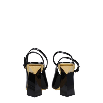Valentino Garavani Schwarze Ledersandalen