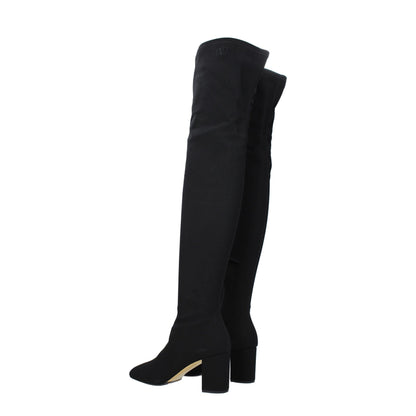 Valentino Garavani Overknee-Stiefel aus schwarzem Stoff