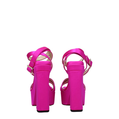 Jimmy Choo Rosa Satin-Plateaus