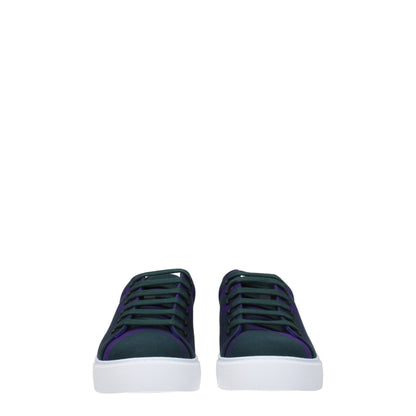 Burberry Grüne Stoff-Sneaker