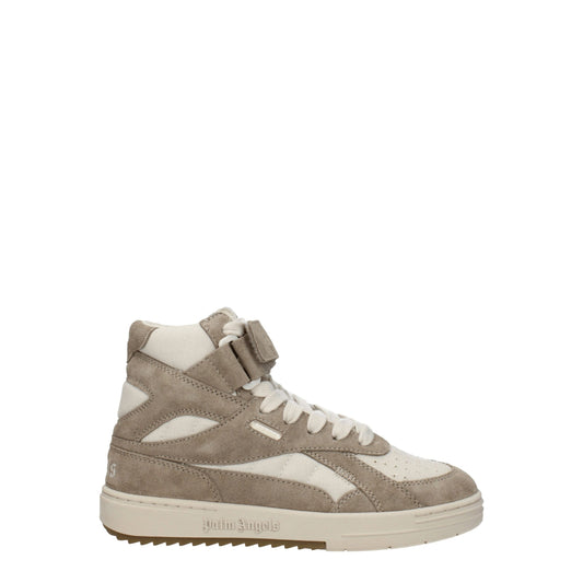 Palm Angels – Hohe Sneakers aus Leder in Beige