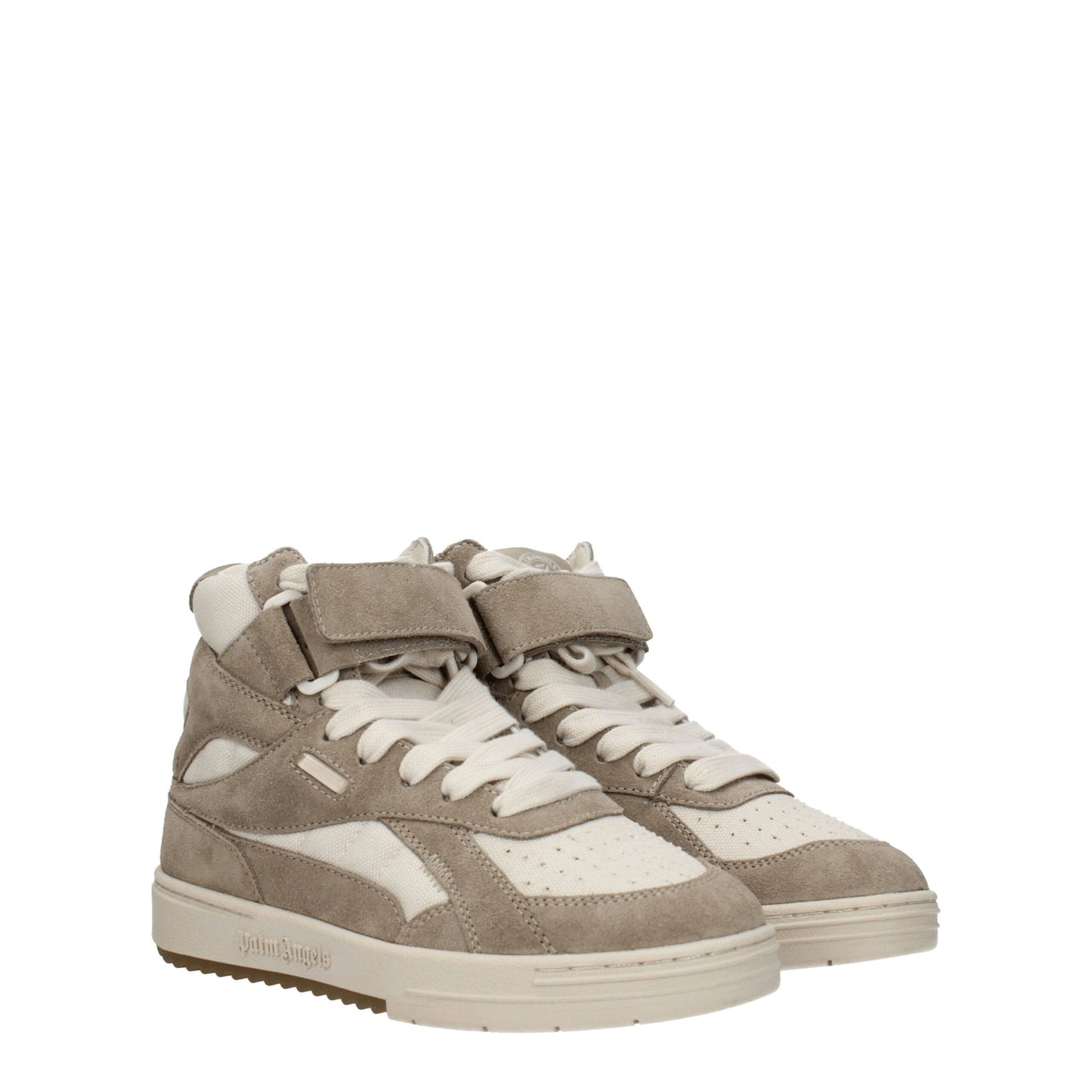 Palm Angels – Hohe Sneakers aus Leder in Beige