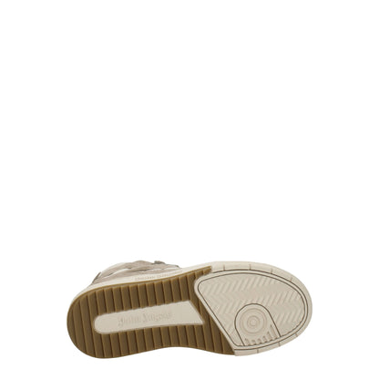 Palm Angels – Hohe Sneakers aus Leder in Beige