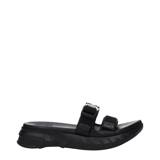Givenchy – Schwarze Stoff-Hausschuhe