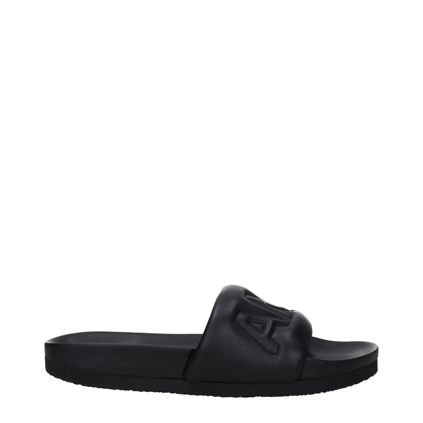 Ambush – Schwarze Leder-Slipper-Sandalen