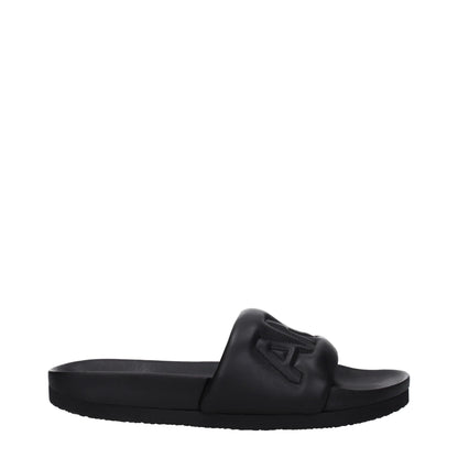 Ambush – Schwarze Leder-Slipper-Sandalen
