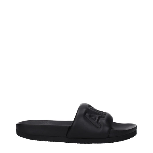 Ambush – Schwarze Leder-Slipper-Sandalen