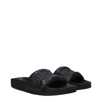 Ambush – Schwarze Leder-Slipper-Sandalen