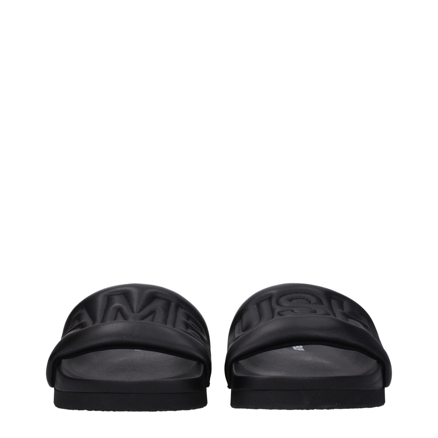 Ambush – Schwarze Leder-Slipper-Sandalen