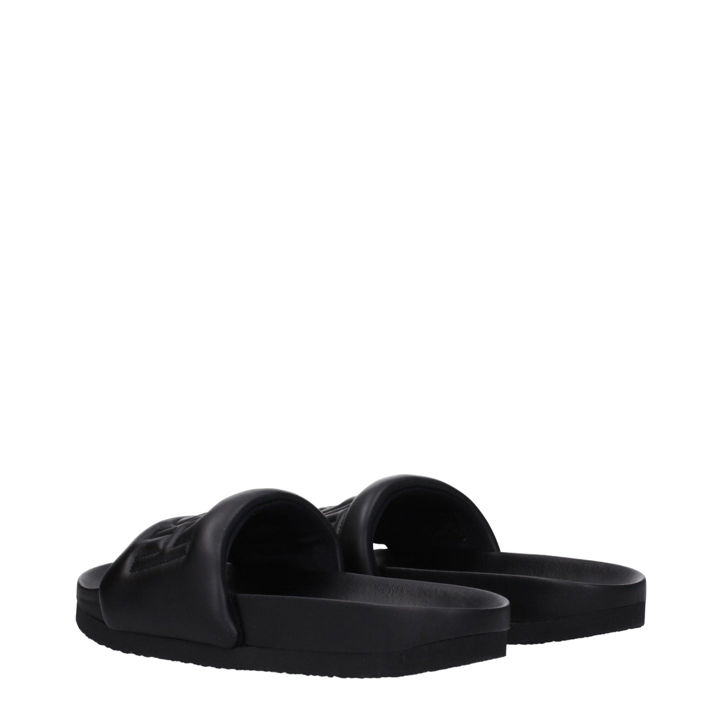 Ambush – Schwarze Leder-Slipper-Sandalen