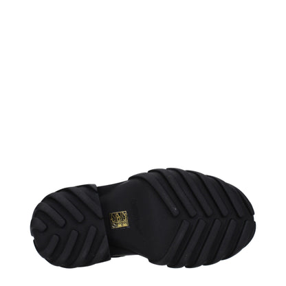 Off-White Black Leather Ankle Boots