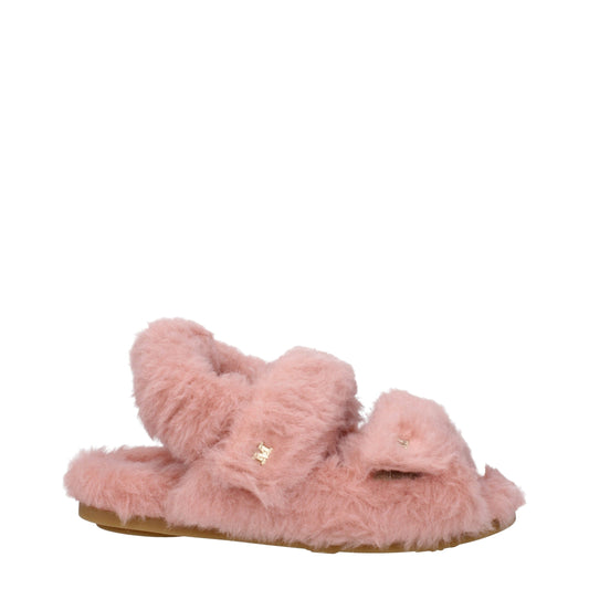 Max Mara – Flache Sandalen aus rosa Pelz