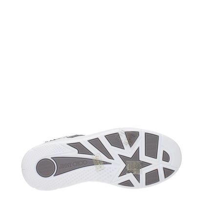 Sneakers en cuir blanc à semelle épaisse