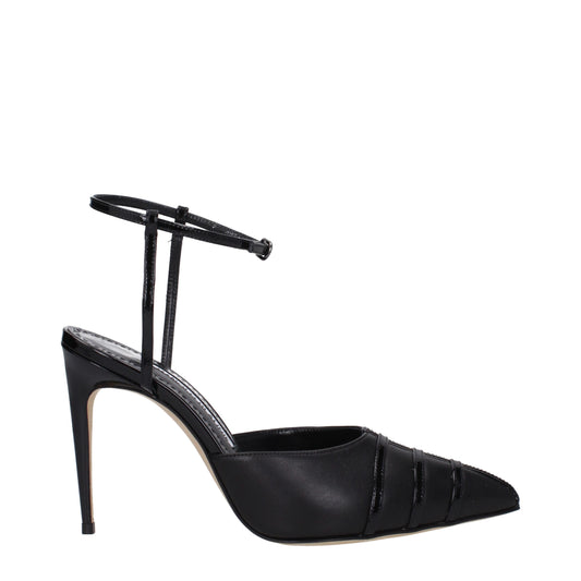 Manolo Blahnik – Schwarze Pumps aus Leder mit hohem Absatz