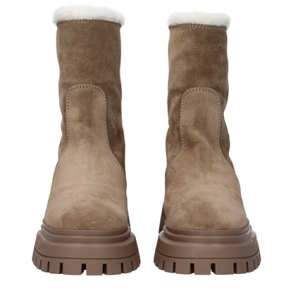 Stuart Weitzman Beige Leather Ankle Boots