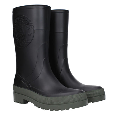 Bottes de pluie en coton noir Christian Dior