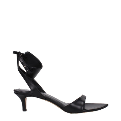 Isabel Marant – Flache Sandalen aus schwarzem Leder
