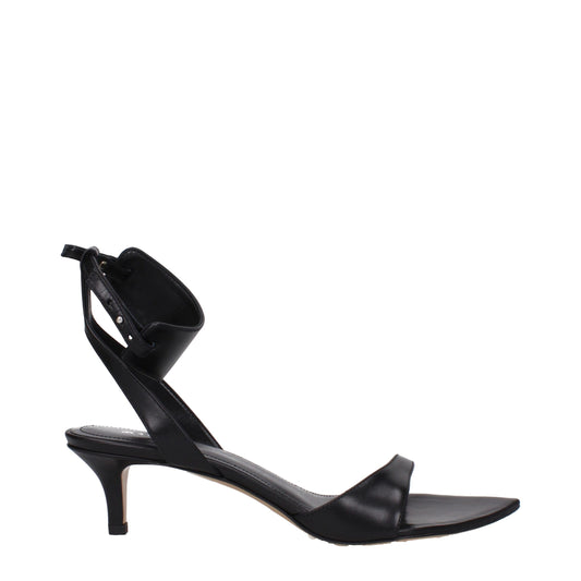 Isabel Marant – Flache Sandalen aus schwarzem Leder